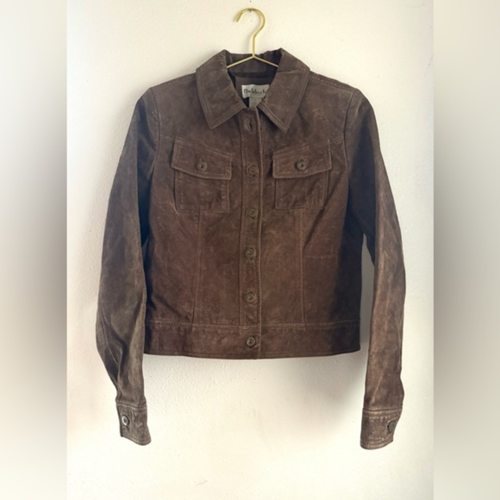 Rubbish Brown Leather Jacket